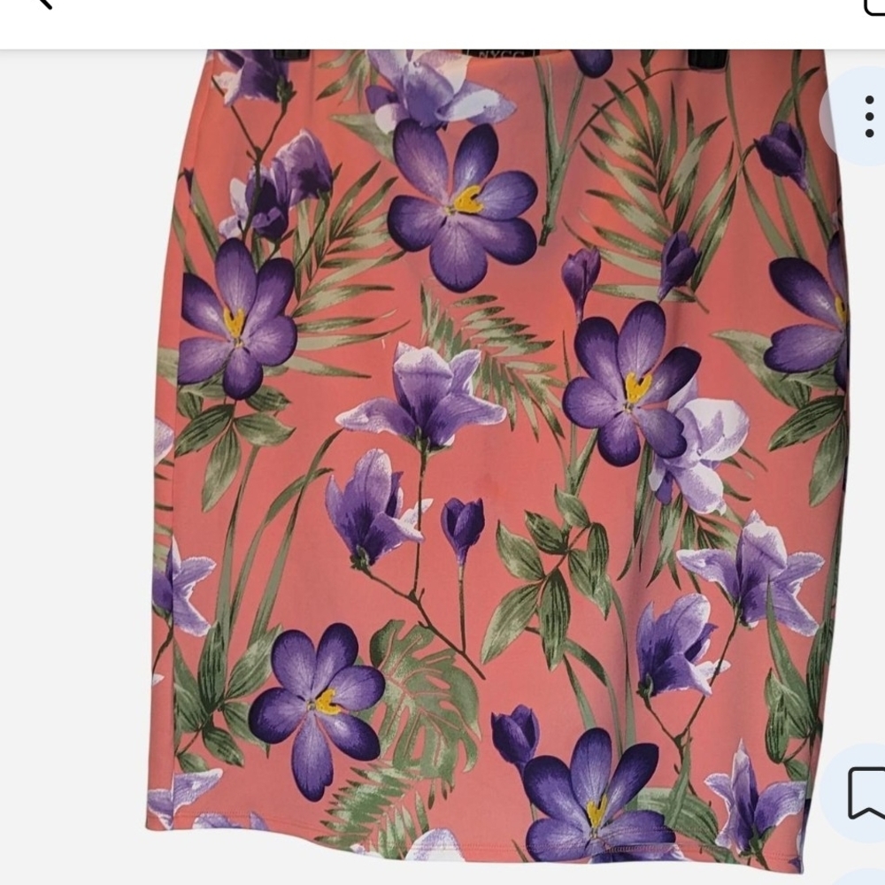 Pre-owned NYC Floral Pencil Skirt - Pink and Purple